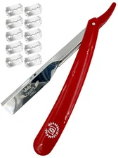 Razors For Men Rasurar Cuchilla Maquina Navaja Zeepk RED + 10 Blades Disposable