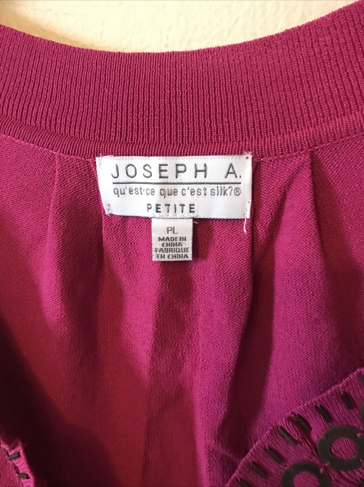 Joseph розовый вязаный без рукавов украшенный верхний размер маленький большой v-образным вырезом женщин - Изображение 2 из 4