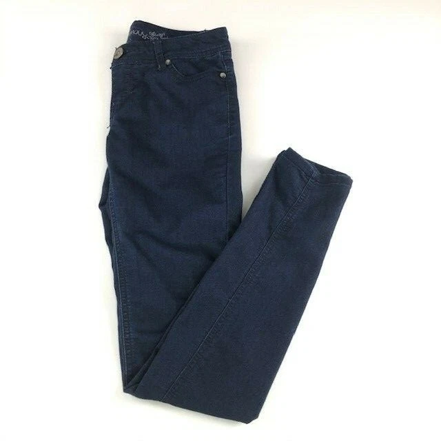 Pantalones de mezclilla Almost Famous azul oscuro juniors calce ajustado calce al tobillo 5 bolsillos azul talla 1 Foto 2 de 4