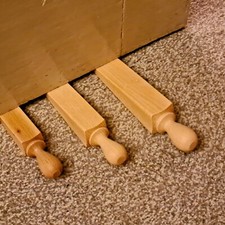 Wooden Door Wedges Traditional Stop Stopper Jam Small Medium or Large Solid Wood