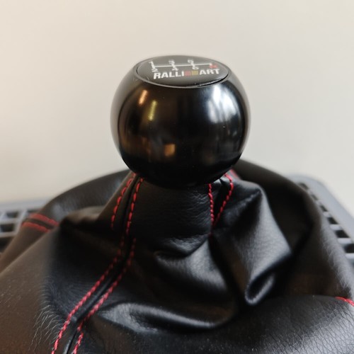 RALLIART 6 BLACK shift gear knob MITSUBISHI LANCER EVO MIRAGE ECLIPSE Triton VR4 - Picture 2 of 6