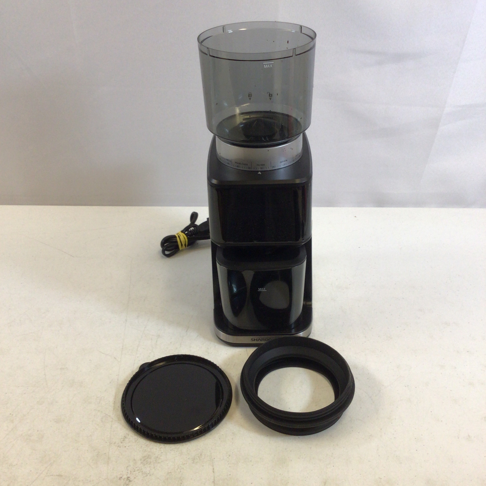 Shardor BDCG018 Silver Black Corded Electric Espresso Coffee Grinder