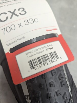 BONTRAGER CX3 TLR Tubeless Cycling CX Tire 700x33 120 TPI 405 gr