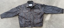 Deep And Dark Leatherwear Mens Buttoned Heavy Dark Brown Leather Jacket Size XL