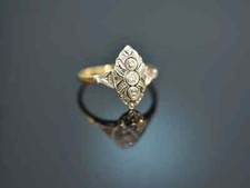 Art Deco Style Lab-Created Diamond Milgrain Bezel Ring 14K Yellow Gold Finish