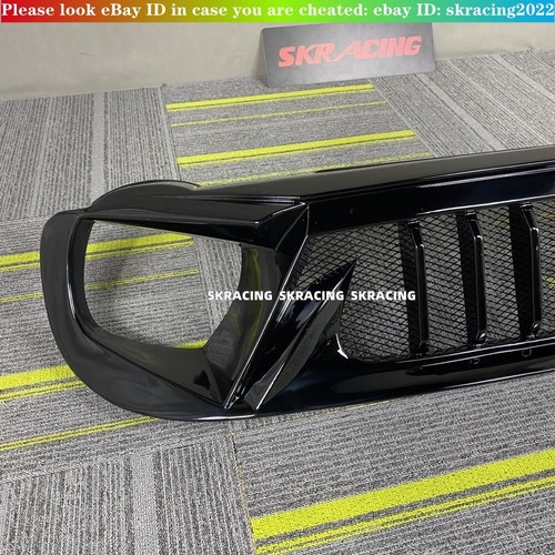 For 2015 2016-2018 Jeep Renegade ABS Black Front Bumper Center Hood Grill Mesh - Picture 6 of 8