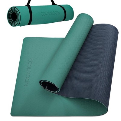 Yoga Mat Non Slip, Anti-Tear 1/4 Thick TPE Yoga Mats for Women and Men, 72''x2...