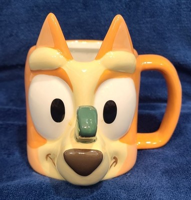 Zak Designs Sculpted Ceramic Bingo Mug Walking Leaf On Nose  15Oz Coffee Mug NWT
