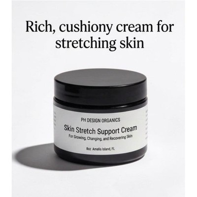 PH Design Organics Skin Stretch Cream 8oz Pregnancy Safe Stretch Mark Care