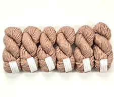 PURL SOHO GENTLE GIANT 100% MERINO WOOL LOT 5300 HEATHER CALICO PINK 6 HANKS