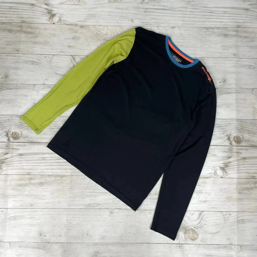 Ortovox Ronk N Wool Merino Long Sleeve T-Shirt Men Size M Black