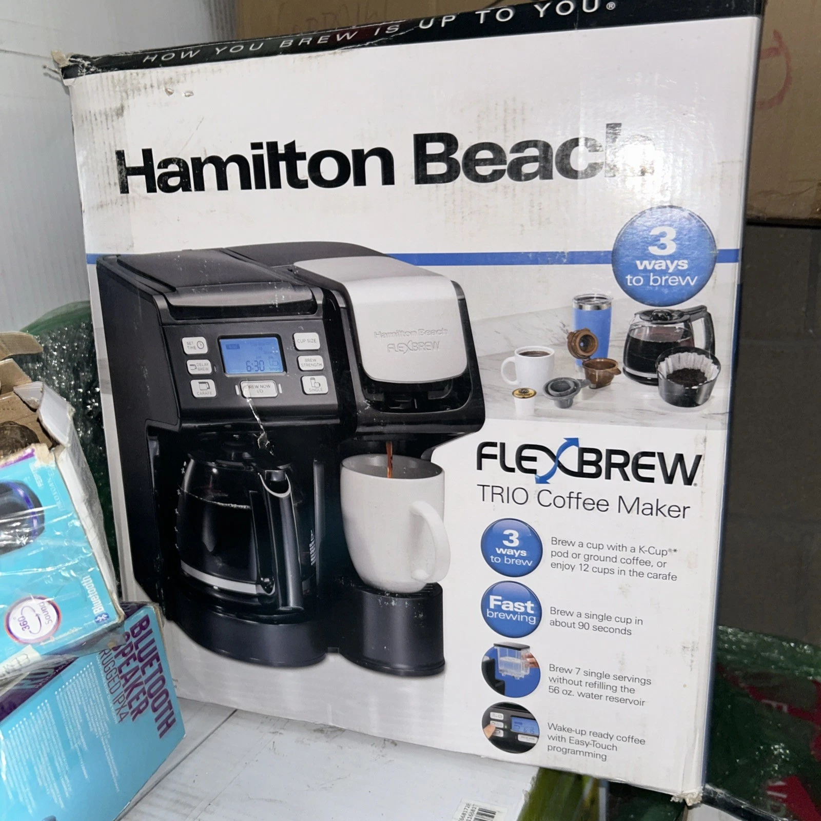 Hamilton Beach FlexBrew Trio 12 Cups Filter Coffee Machine - 49902 (Black)