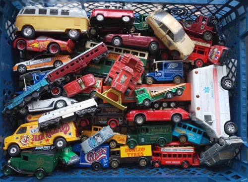 ORIGINAL VINTAGE DIECAST TOY JOB LOT CORGI LONE STAR etc VANS TRUCKS etc