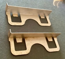 2 Vintage 50's MCM Medicine Cabinet Shelf Bracket Clip Aluminum Replacement