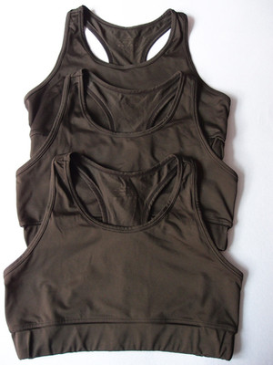 Drei schwarze Sport Bustier in Gr. L von Active