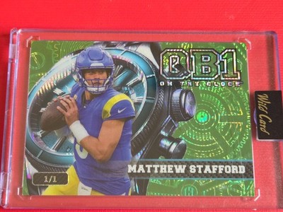 Wild Card QB1 On The Clock Matthew Stafford Los Angeles Rams OCW-GN-MS 1/1