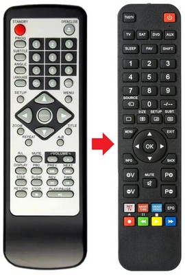Fernbedienung geeignet für HITEKER XDV-920