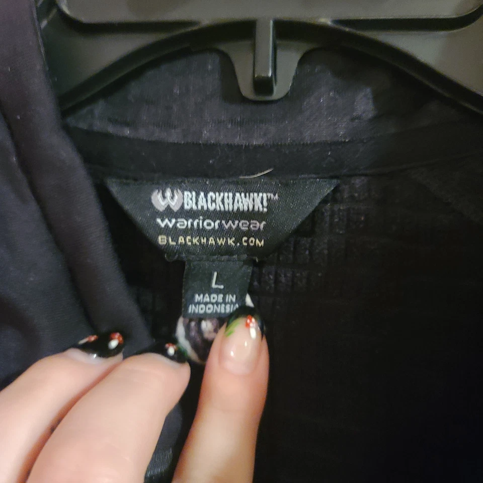 Chaqueta de Entrenamiento Blackhawk Warrior Wear Para Hombre Grande Negra Cremallera Completa Bolsillo en el Pecho  Foto 3 de 4
