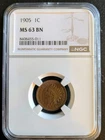 1905 Indian Head Penny NGC-CERTIFIED MS63 BN 1¢ FANTASTIC CONDITION 🔥