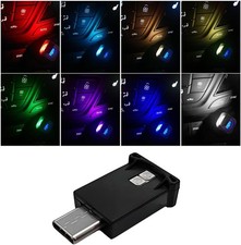 USB Type C LED Ambient Light with Adjustable Brightness 8 RGB C Color: 1 PCS