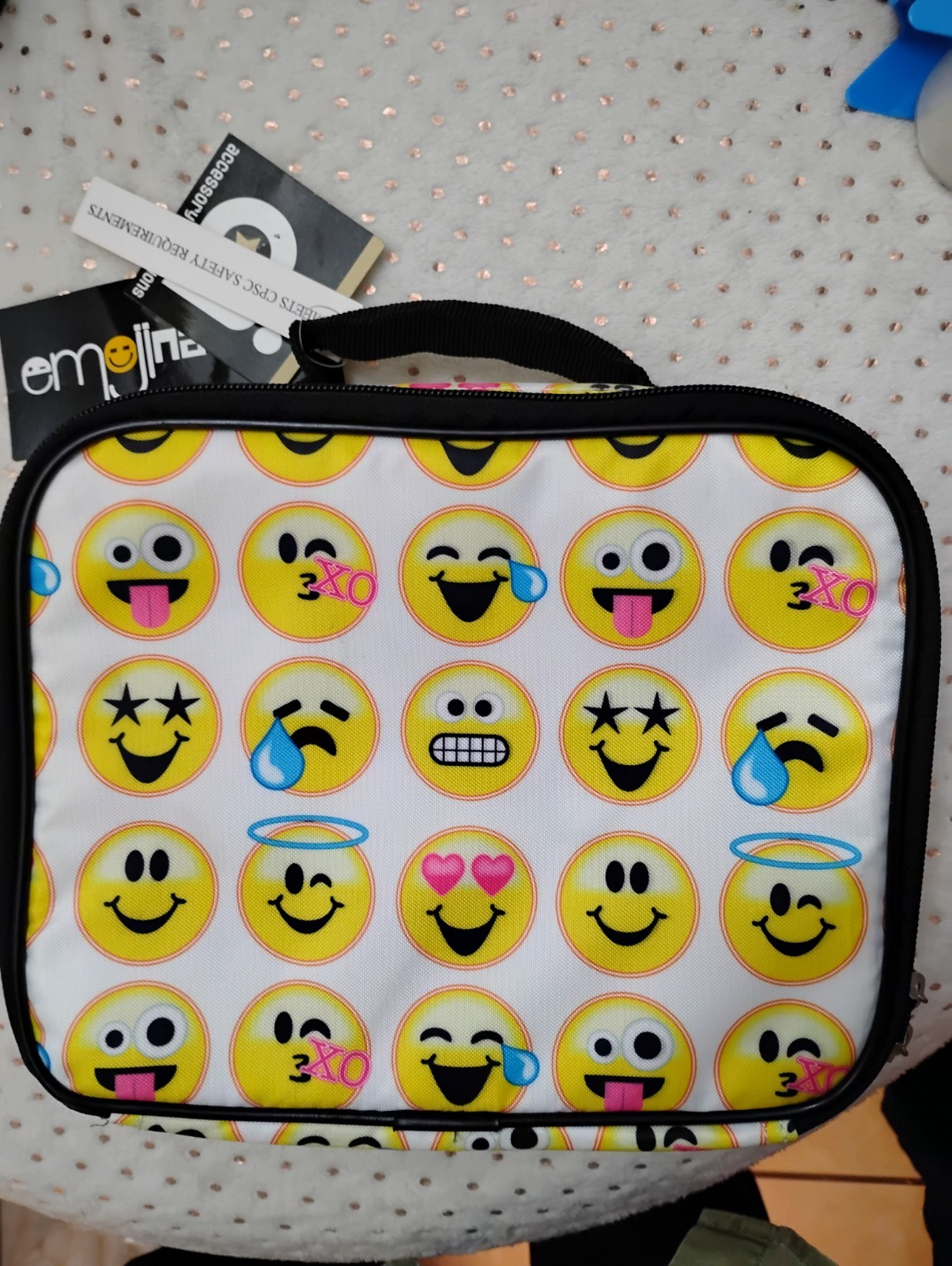 EmojiNation Lunch and Snack Bag with Multi Emoji Print New with Tags  