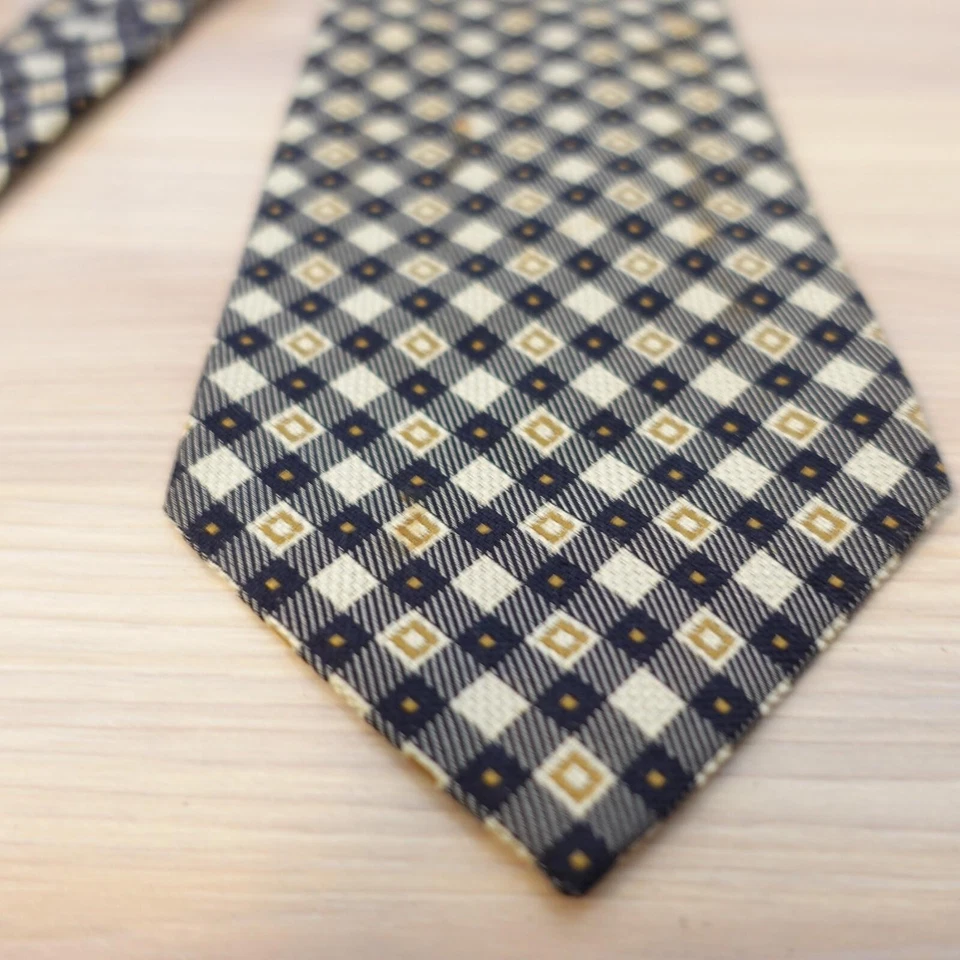 Designer Neck Tie Men GUESS Check Woven Silk Dress Corpcore Busines Preppy JAPAN - Image 4 of 4