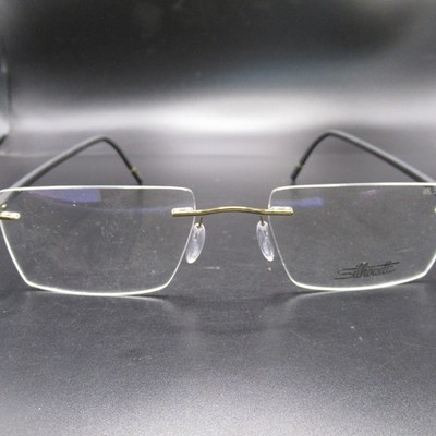 Silhouette Titan MB/55T Rimless Eyeglass Frames Gold & Black Lightweight Clear