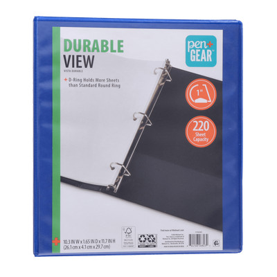 NEW TREND (4 pack) Pen+Gear Durable View 3-Ring Binder with 1  Slanted D-Rings