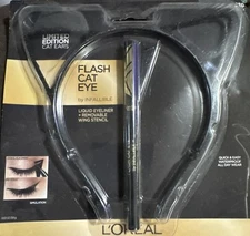 L’Oréal Flash Cat Eye Liquid Eyeliner, Removable Wing Stencil w/ Cat Ears