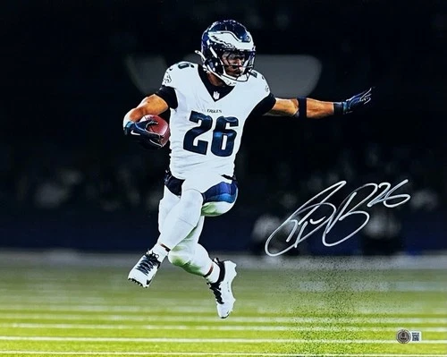 Saquon Barkley Signed 16x20 Spotlight Photo Eagles Mint Autograph BAS COA 🔥