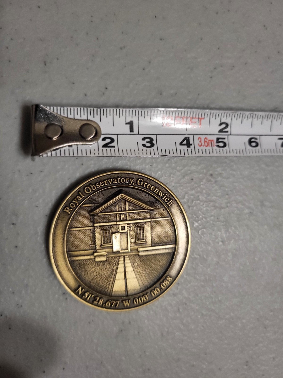 ROYAL OBSERVATORY GREENWICH UK Prime Meridian souvenir Geocoin 2006