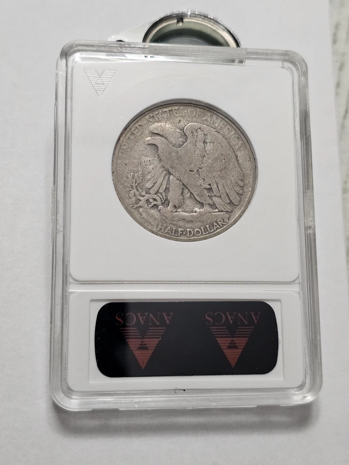 1941 ERROR WALKING LIBERTY HALF DOLLAR MISSING "AW" SILVER Breen-5181 ANACS - Image 4 of 4