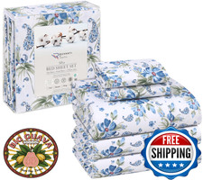 RUVANTI 100 Cotton Split King Sheets Sets for Adjustable Bed, 5 PCs, Soft  Bre