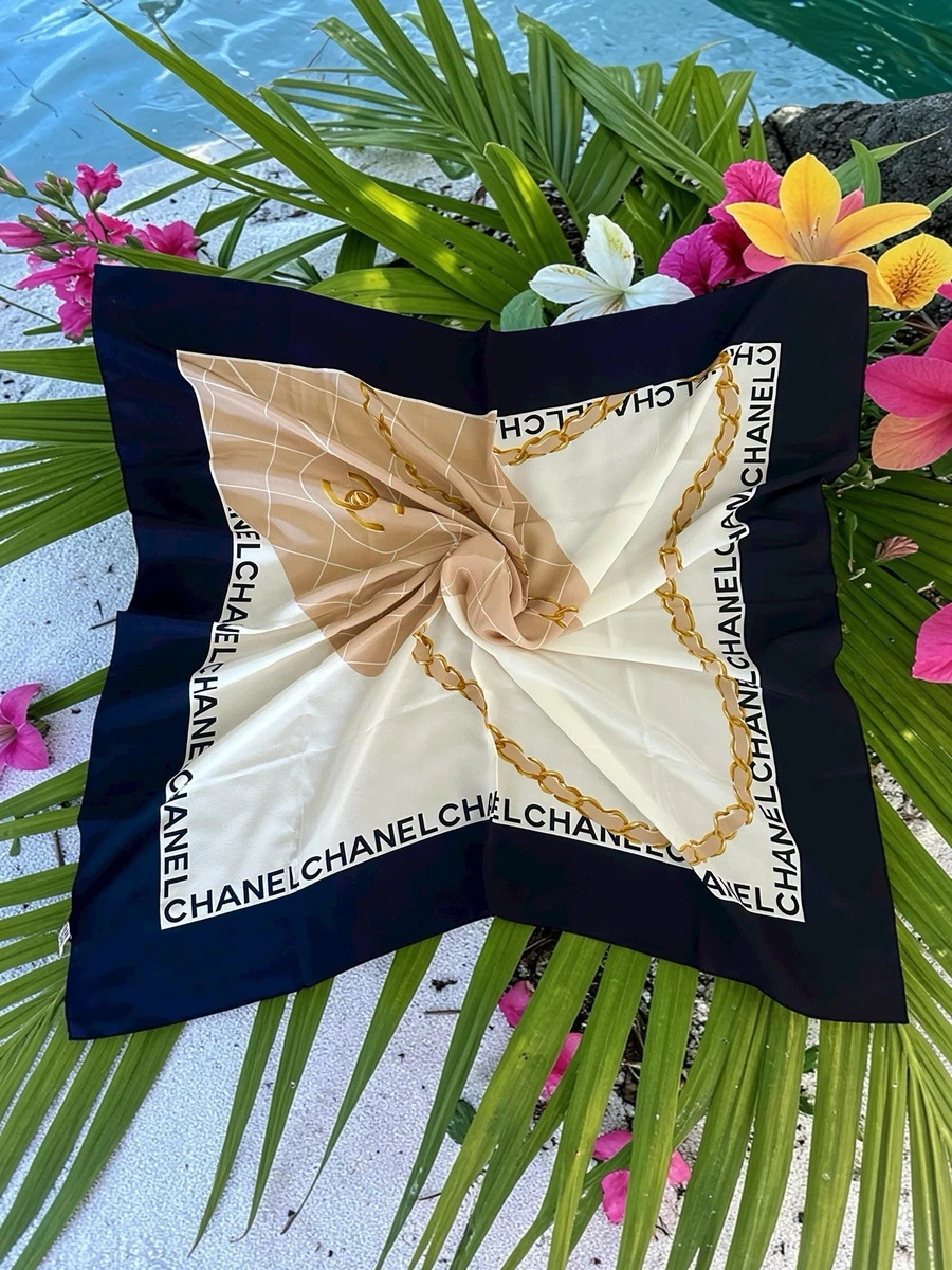 25+ CHANEL Silk Floral Scarves & Wraps for Women for sale