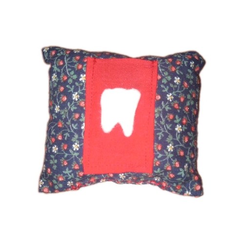 Vintage Handmade Tooth Fairy Tooth Pillow w/ Pocket Pouch Children Bedtime