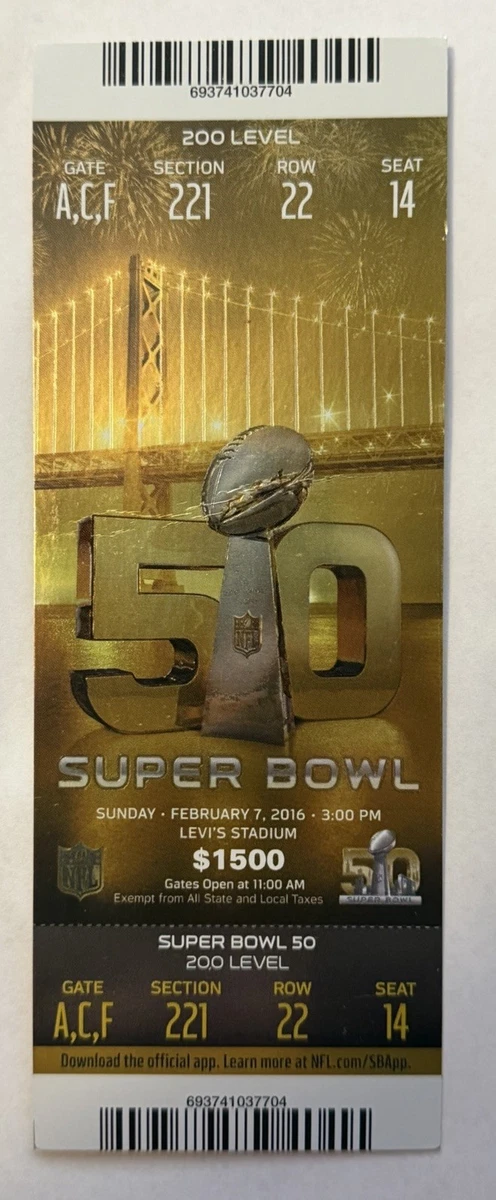 Super Bowl In Vintage Sports Ticket Stubs for sale | eBay