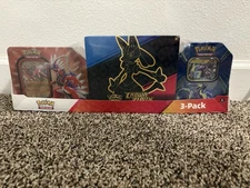 POKEMON Trading Cards TCG Costco 3 Pack Bundle CROWN ZENITH ETB + 2TINS NEW