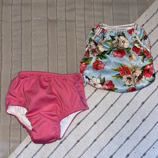 I play Swim Diaper  Alva Baby Cloth Diaper Pink Floral Flowers Girls
