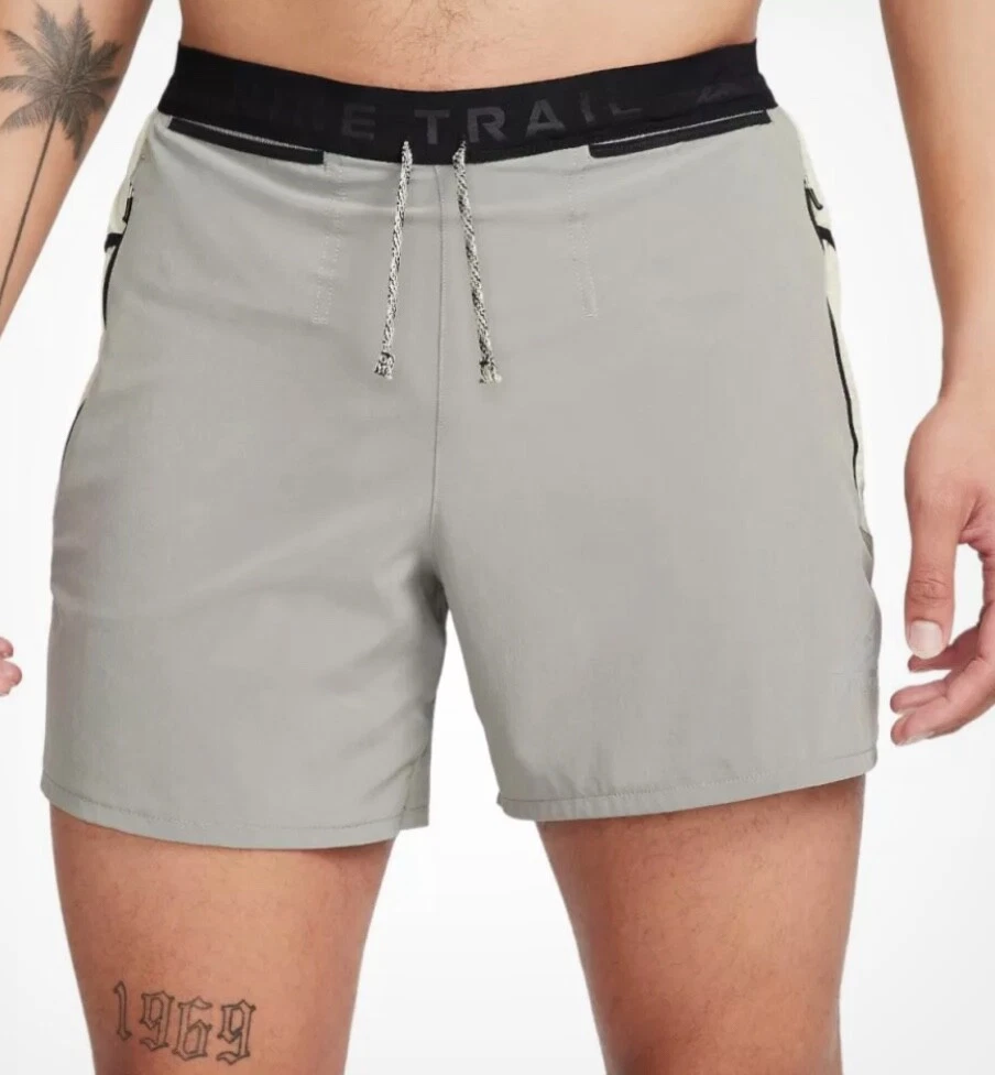 Nike Mens Trail Shorts 5” 2XL Olive Second Sunrise Dri‑FIT Running DV9311‑053