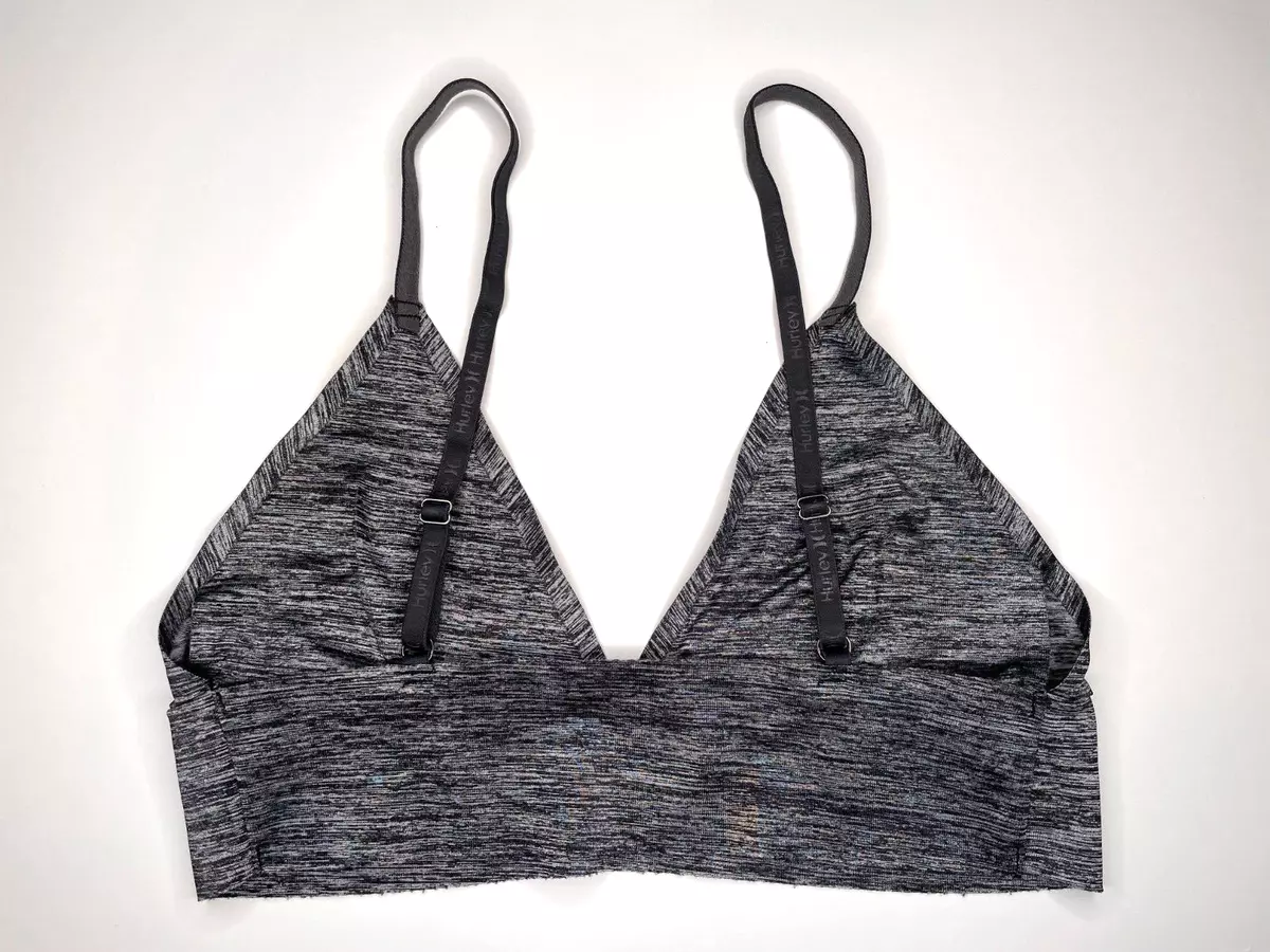 Hurley Adjustable Strap Super Light Weight Yoga Sports Bra Heather Gray  Size XL