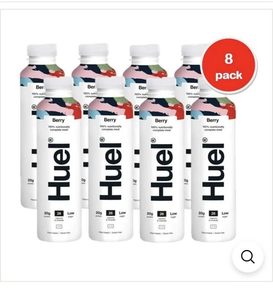 ON 8x Huel Ready to Drink - 500ml bottles - Complete Meal - Berry Flavour (NEW)