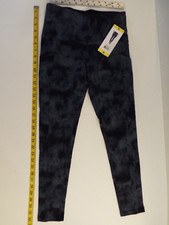 TUFF ATHLETICS HIGH WAISTED LEGGINGS-YOUTH-WOMEN-SZ S-NOCTURNAL SKY COLOR-GRAY