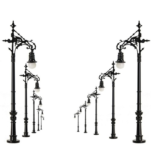 5x Maquette Chemin de Fer N Lampe 1:160 Lampadaire LED 65mm Lumière Maquette Train Lumière - Photo 4 sur 12