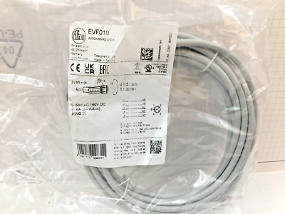 IFM Female Cord Set EVF010 ADOGH050VAS0005P05, New Sealed US Seller Free Ship