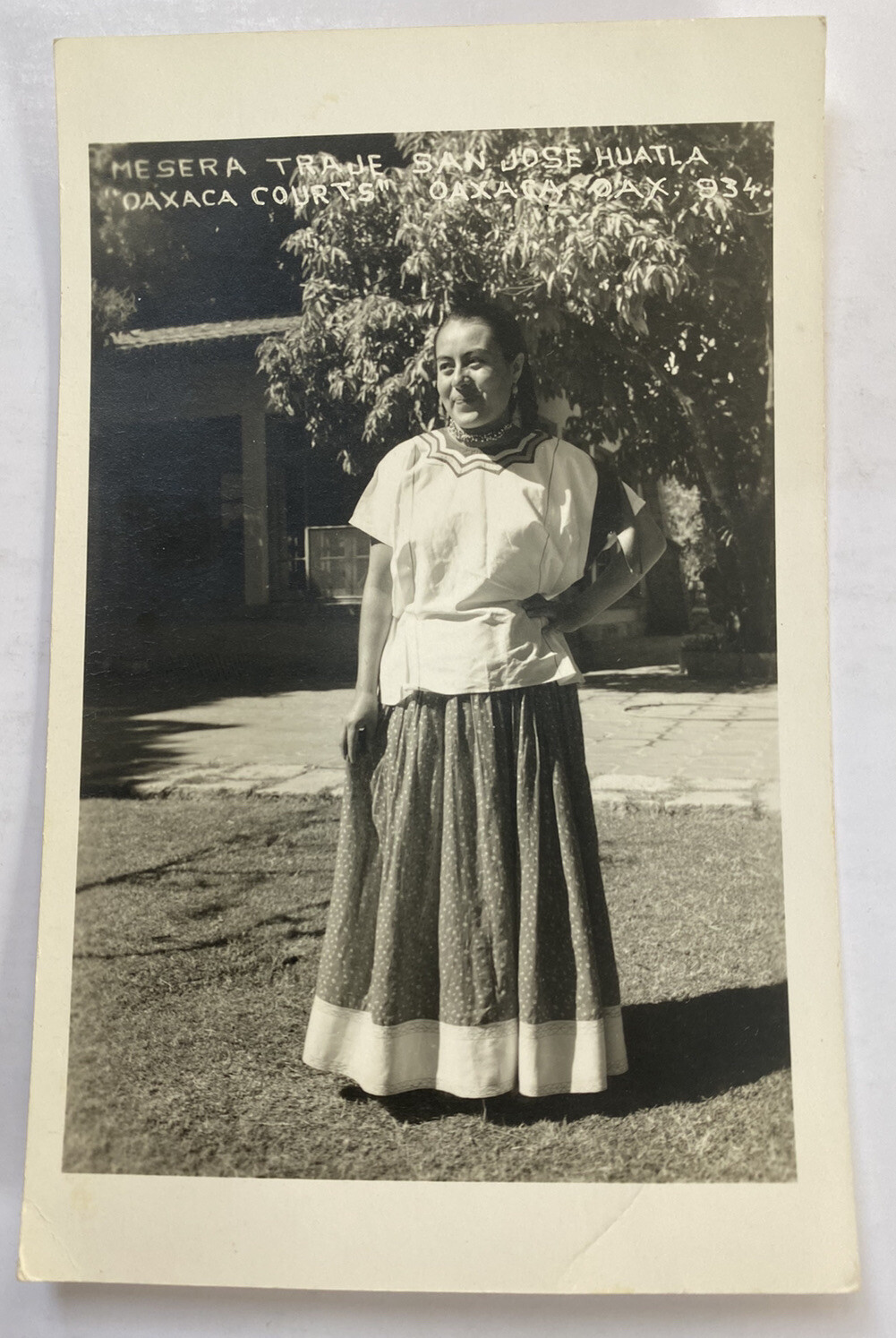 Postal De Colección RPPC~ Tribunales Mesera Viaje San José Huatla Oaxaca~ Oaxaca México
