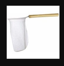 Spanish Colador de Cafe Coffee Strainer Filter Cloth Mesh with Wood Handle New