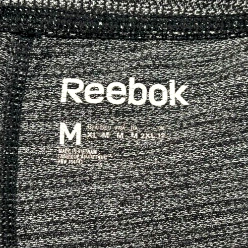 Reebok Leggings Womens (M) Black Gray Printed Pull On Active Ankle Elastic Waist - Picture 4 of 7