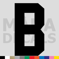Jersey Letter B Vinyl Die Cut Decal Sticker - Sport Athlete Alphabet Varsity