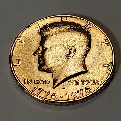 1976-D Bicentennial Gold Plated Kennedy Half Dollar **FREE