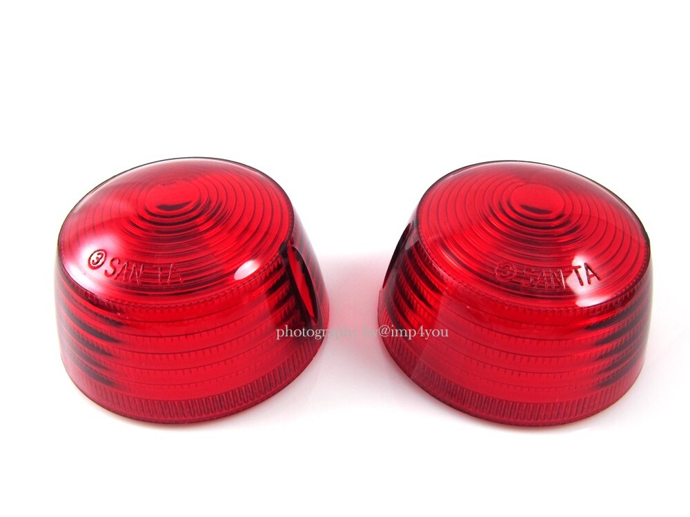 2X Red turn signal Winker Lenses for Suzuki GT250 GT185 T500 TC185 ...